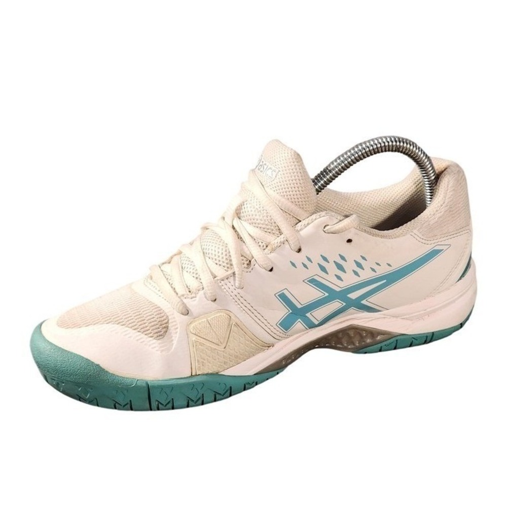 Asics GEL-Challenger Shoes Womens Size 9 White Teal Tennis‎ Sneakers 1042A041